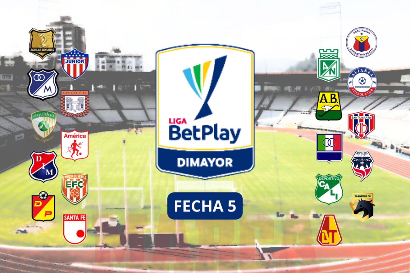 Fecha 5 Liga BetPlay 1-2022 - Tabla de posiciones, descenso, días y...