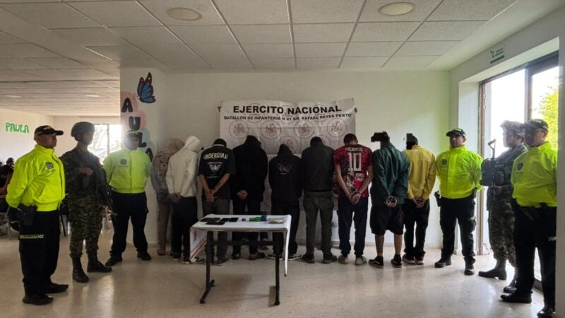 Nueve capturados en operativo contra el tráfico de estupefacientes en Santander