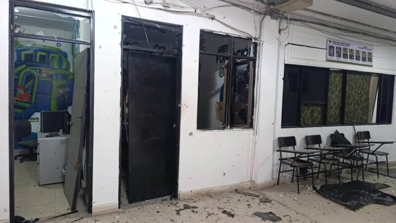 Ataque con drones contra la Estación de Policía de Aguachica dejó daños materiales